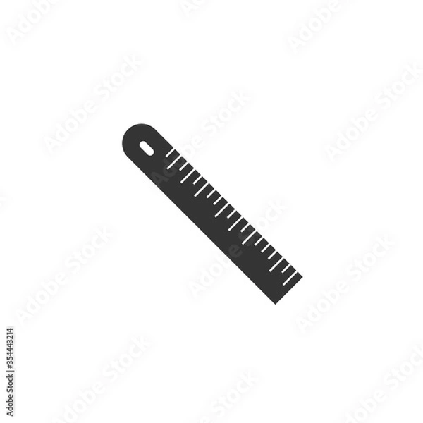 Fototapeta ruler straight adge vector icon