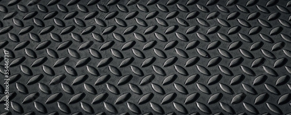 Obraz metal sheet with dark vignette steel background.