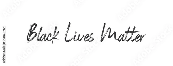 Fototapeta Black Lives Matter. Tekst napisu wektorowego. Protestujący sztandar dotyczący praw człowieka Czarnych w USA.