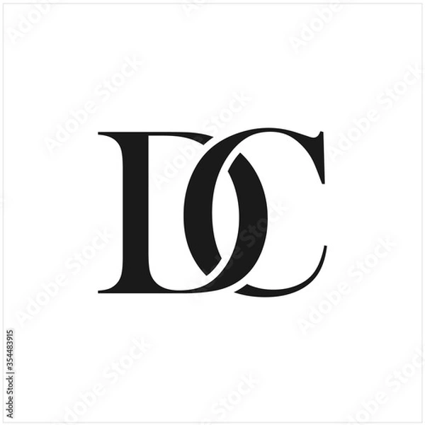 Obraz initial letter DC logo vector concept