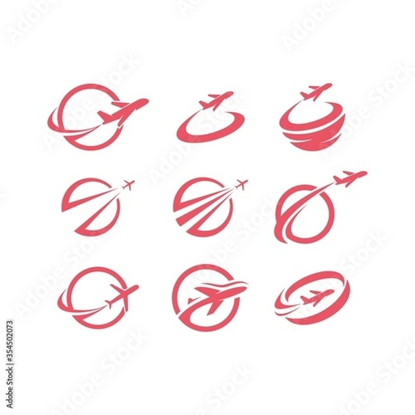 Fototapeta Airplane Logo Template Design Vector