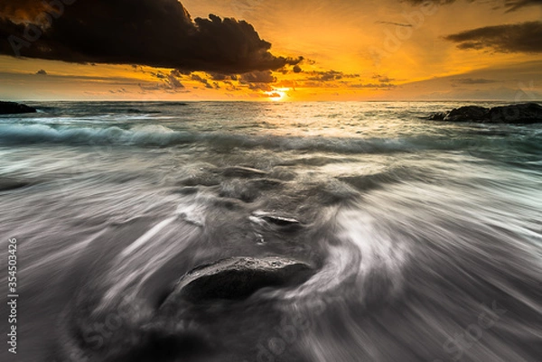 Fototapeta sunset on the beach