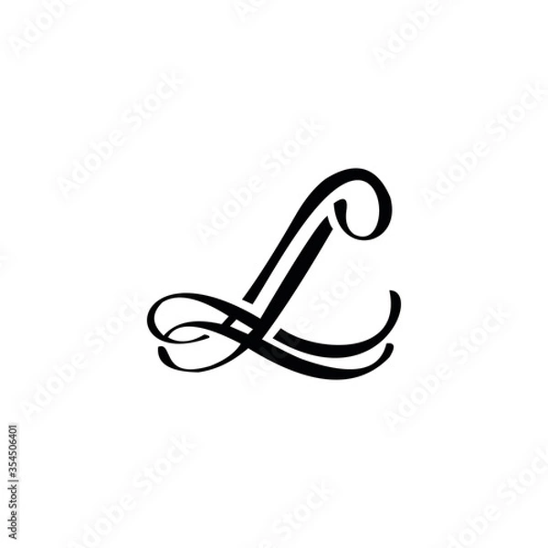 Obraz LL L letter logo design vector
