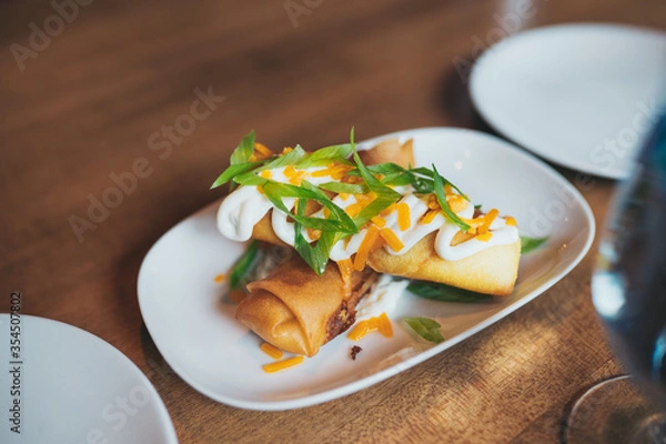 Obraz Spring Rolls Served