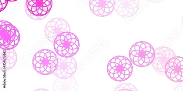 Fototapeta Light Pink, Yellow vector pattern with spheres.