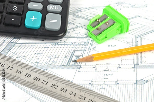 Fototapeta Blueprint