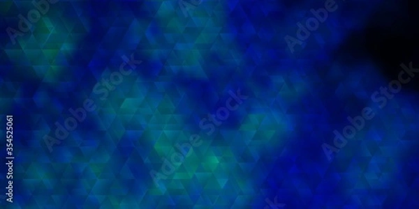 Fototapeta Light BLUE vector backdrop with lines, triangles.