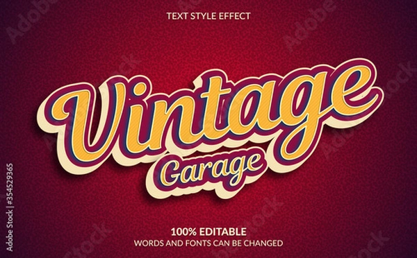 Obraz Editable Text Effect, Classic Vintage Garage Text Style