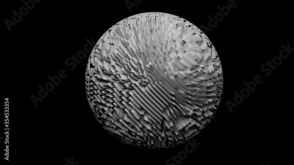 Obraz 3d ball with abstract volumetric texture.