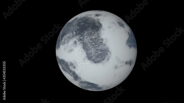 Obraz 3d ball with abstract volumetric snow ice texture.