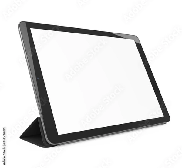 Obraz Tablet Computer Stand with Blank Screen Isolated