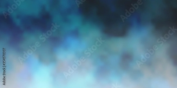 Obraz Dark BLUE vector backdrop with cumulus. Colorful illustration with abstract gradient clouds. Pattern for your booklets, leaflets.