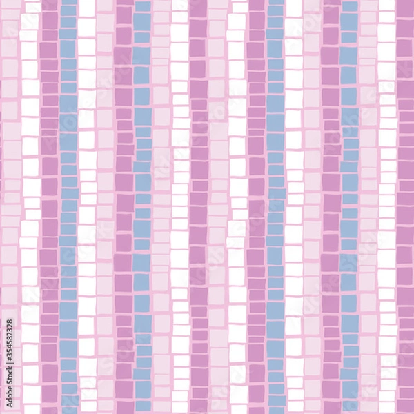 Fototapeta Rectangle textured geometric seamless stripe pattern. Vector repeat. Perfect for fabric, wallpaper, kids, invitations, scrapbooking, homeware.