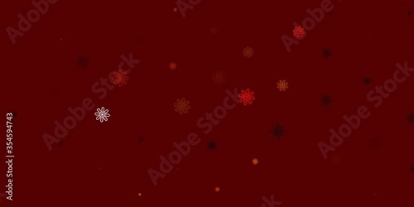 Obraz Light Red, Yellow vector natural backdrop with flowers.