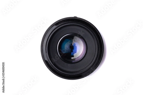 Obraz Lens isolated on white background. Top view.