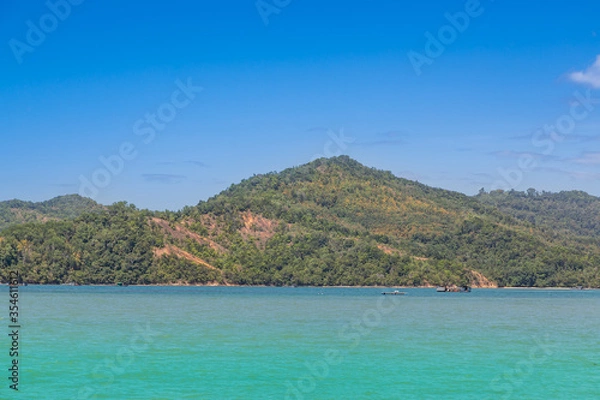 Fototapeta scenic view of island found in Ambong, Tuaran district