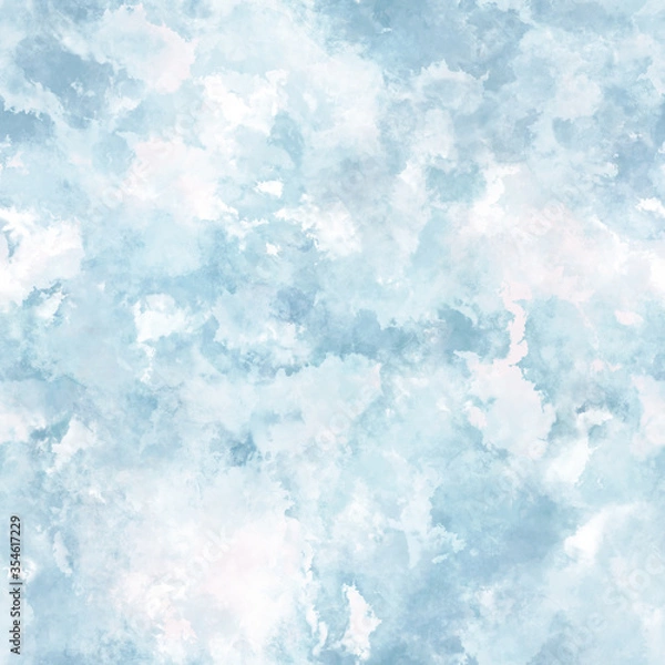 Fototapeta Seamless cloud pattern - blue and white