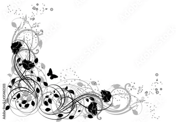 Fototapeta czarno-biały róg