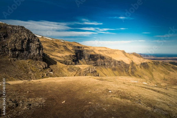 Obraz Beautiful landscape scenery on the old man of Storr the landmark in the area of Scottish Highlands
