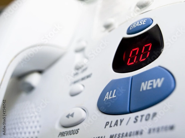 Obraz Auto answering machine showing zero messages waiting