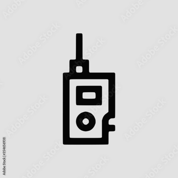 Fototapeta Vector Illustration of A Police Radio Icon | Vector Line Icon | Police Vector Icon | Single Vector Icon