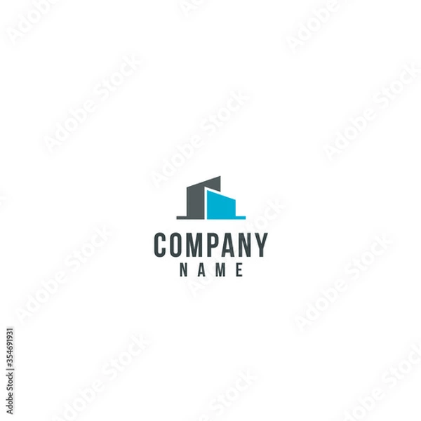 Fototapeta abstract real estate logo on a white background