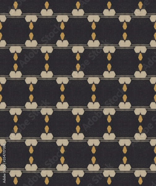 Obraz seamless geometric retro futuristic pattern