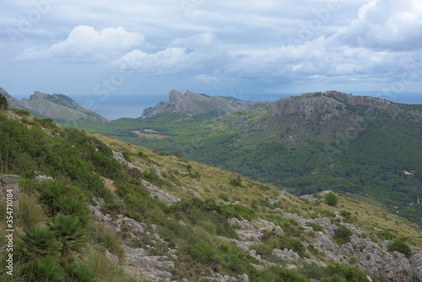 Fototapeta mountain landscape with clouds