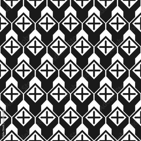 Fototapeta Seamless geometric abstract pattern with screws