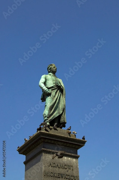 Fototapeta Adam-Mickiewicz-Denkmal - Krakau - Polen