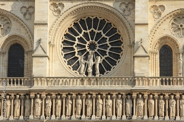 Fototapeta Zoom sur Notre Dame - Statues