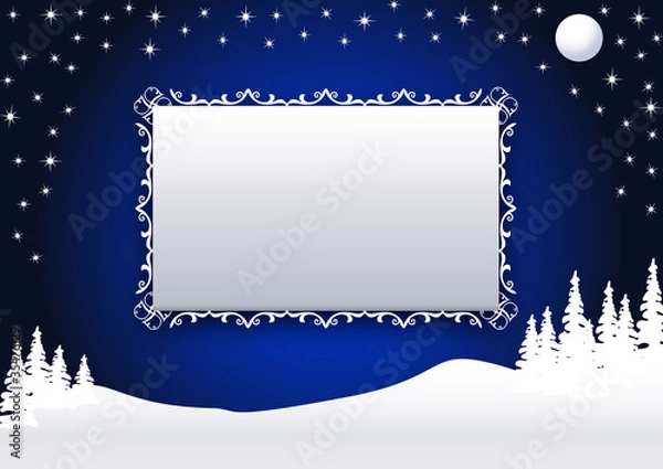 Obraz Winternacht Karte