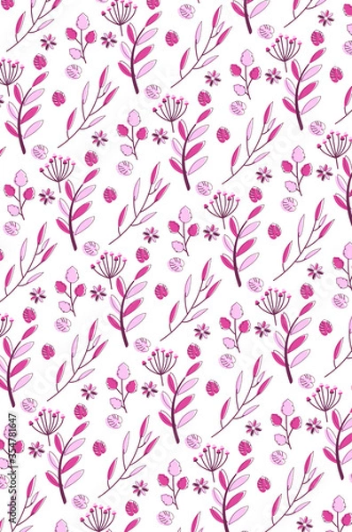 Obraz Seamless floral pattern Red