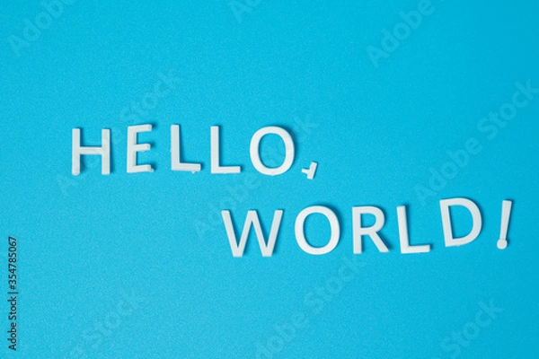 Obraz hello world text