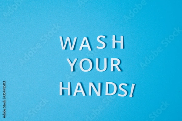 Obraz wash your hands text