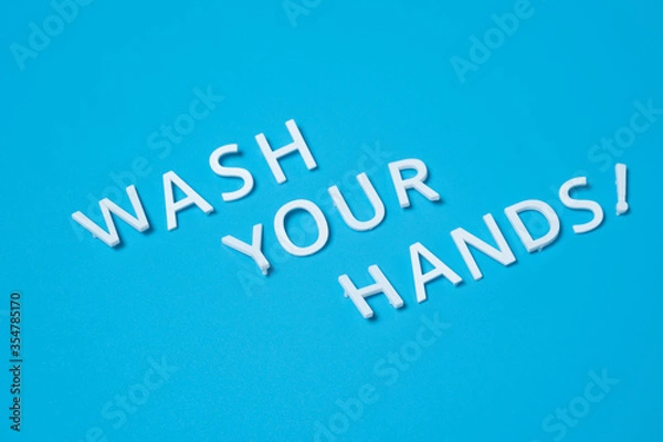 Obraz wash your hands text