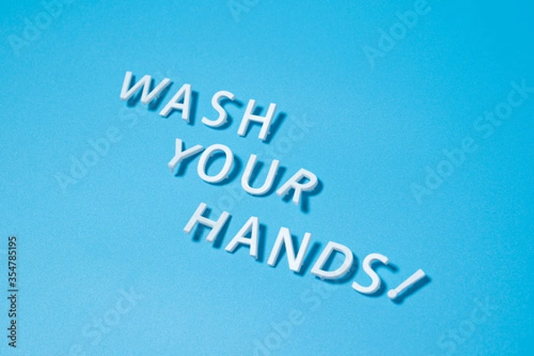 Obraz wash your hands text