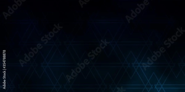 Fototapeta Dark Green vector background with polygonal style. Beautiful illustration with triangles in nature style. Template for landing pages.