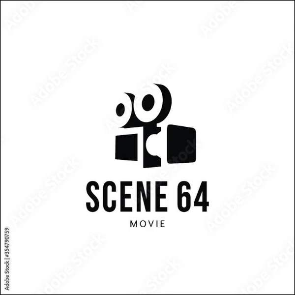 Obraz movie camera simple minimalist logo