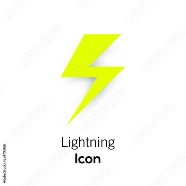 Obraz lightning icon vector illustration