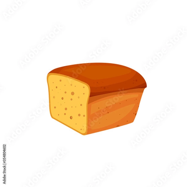 Fototapeta white sliced bread vector illustration