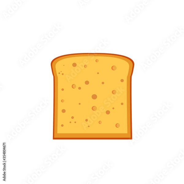 Fototapeta sliced white yeast bread vector illustration