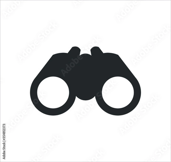Obraz Binoculars vector icon on white background