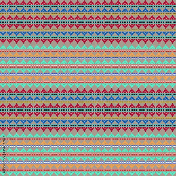 Fototapeta Seamless Pattern, Background and Texture, Weave look, size 15'' x 15'' at 300 resolution, can be used in Textiles, Tiles, Wallpapers, Backgrounds etc. 