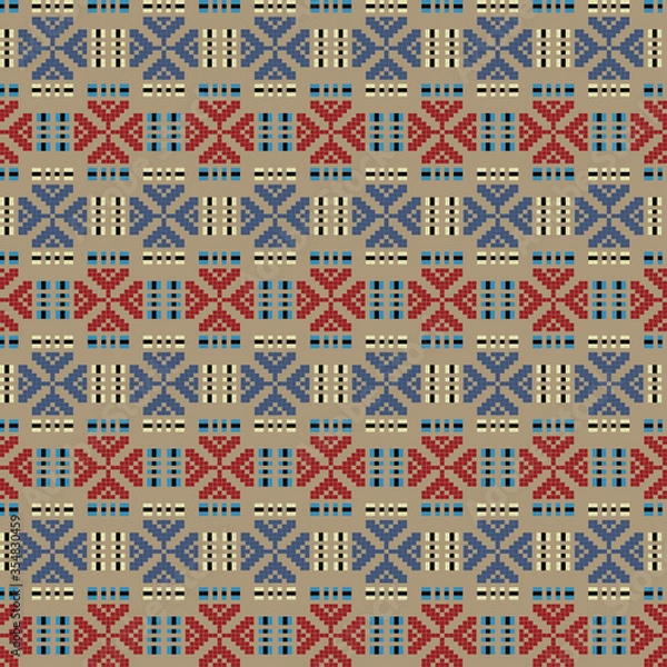 Fototapeta Seamless Pattern, Background and Texture, Weave look, size 15'' x 15'' at 300 resolution, can be used in Textiles, Tiles, Wallpapers, Backgrounds etc. 