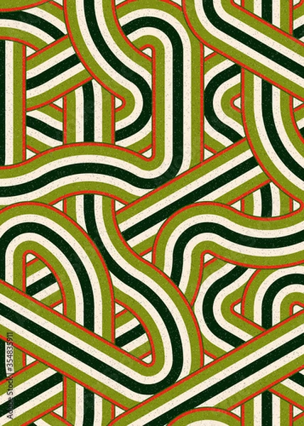 Obraz Colour Hexagon Tile Connection art background design illustration