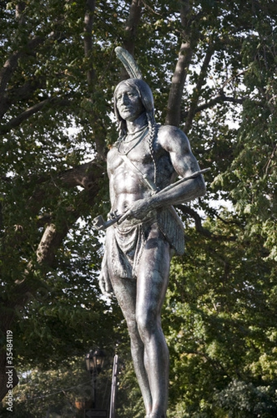 Obraz Statue to Massasoit in Plymouth Massachusetts USA