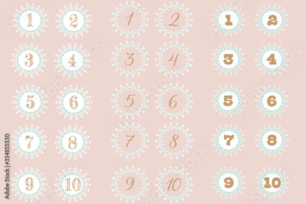 Fototapeta 数字アイコン