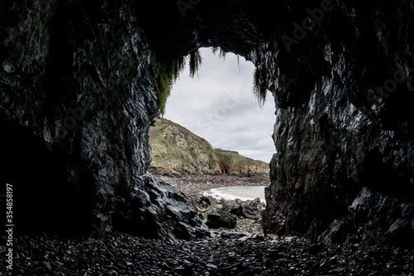 Fototapeta cave in the sea in Sark