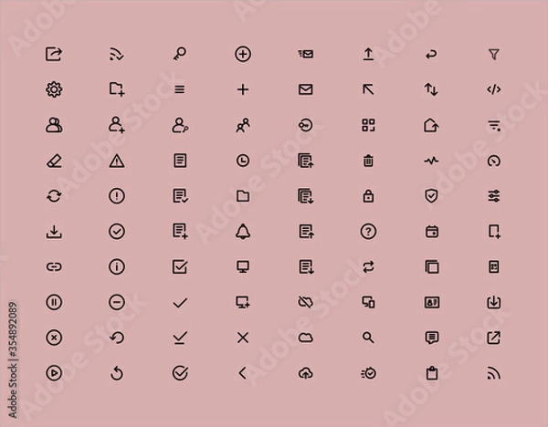 Obraz 80 icons, vector set